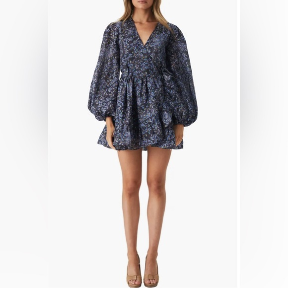 Bardot Dresses & Skirts - BARDOT Kiera Floral Long Sleeve Wrap Minidress, XS
